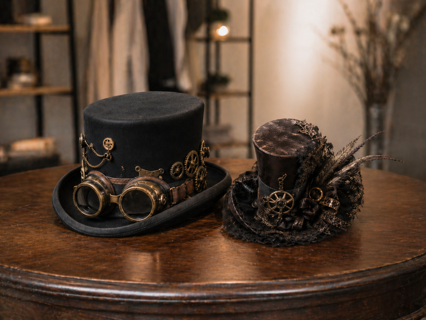 Steampunk Hüte – Zylinder, Melonen & Kopfbedeckungen