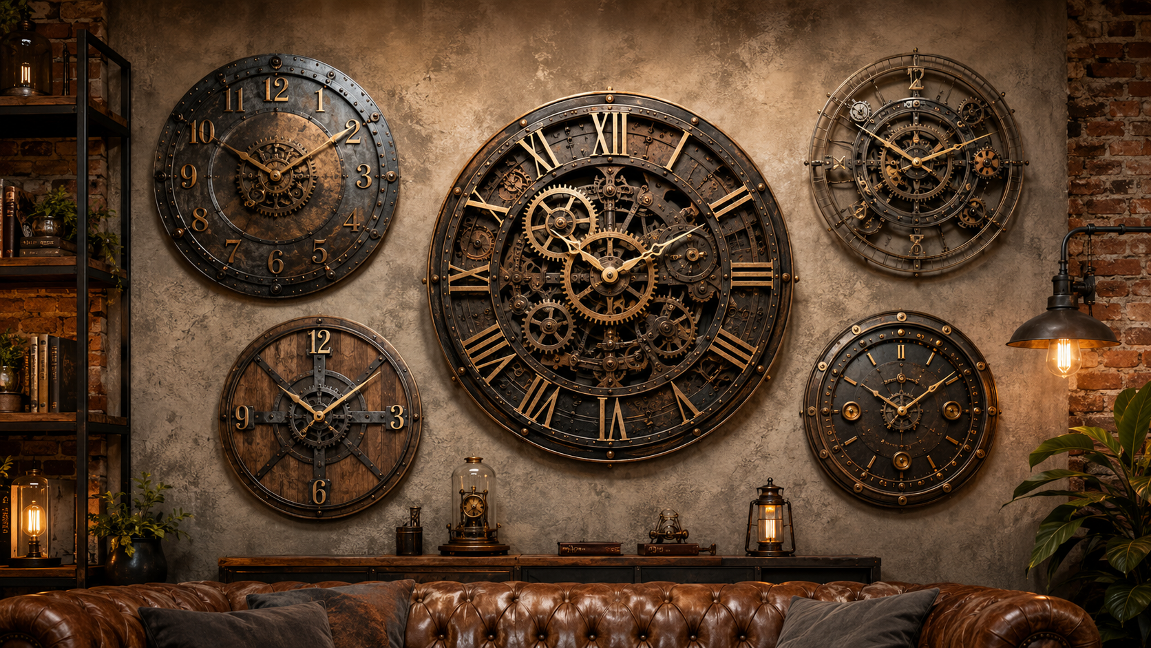 Steampunk Wanduhren kollektion