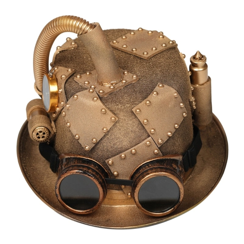 Goldener Steampunk Ingenieurhut