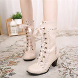Steampunk Lolita Schleifenstiefel