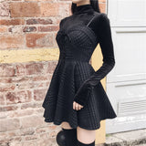 Schwarzes Goth Kleid mit Korsett