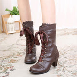 Steampunk Lolita Schleifenstiefel