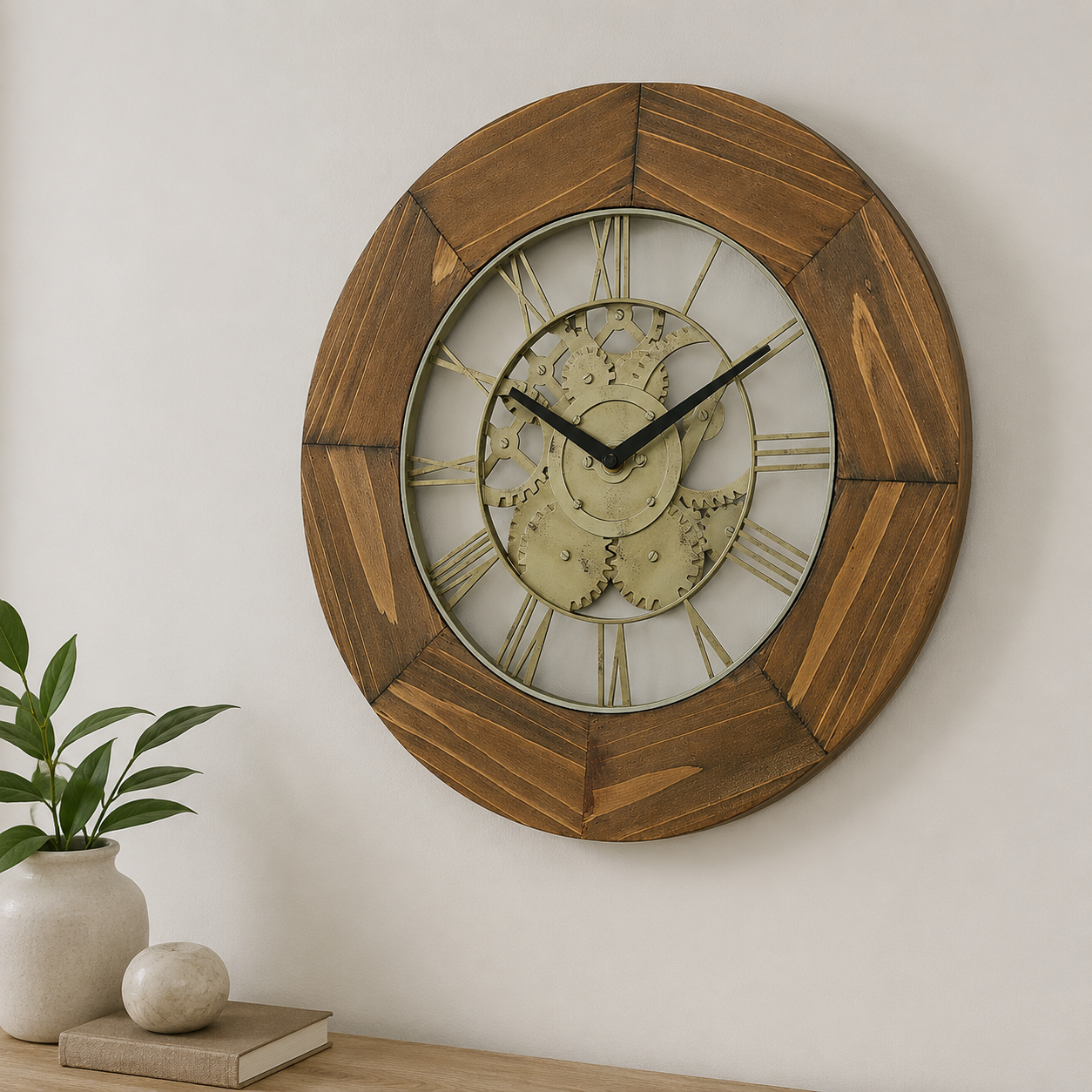 Industrielle Steampunk Wanduhr