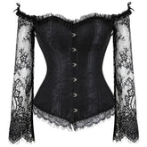Langärmliges Steampunk Bustier