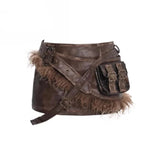 Leder Steampunk Minirock