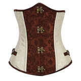 Renaissance Brokatkorsett Cremebraun