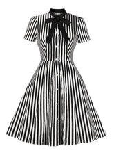 Schleifen Gestreiftes Steampunk Kleid