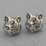 Steampunk Katzenohrringe