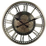 Steampunk Vintage Wanduhr Sichtbarer Mechanismus