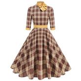 Schleifen Kariert Steampunk Kleid