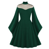 Goth Kleid mit Trompetenärmeln