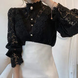 Steampunk Aristokratische Spitzenbluse