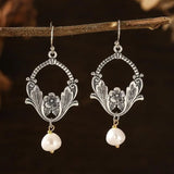 Steampunk Blütenperle Ohrringe