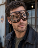 Steampunk Pilotbrille Retro