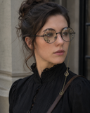 Steampunk Zahnradrundbrille