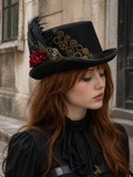Steampunk Zylinder mit Zahnrädern und Federn