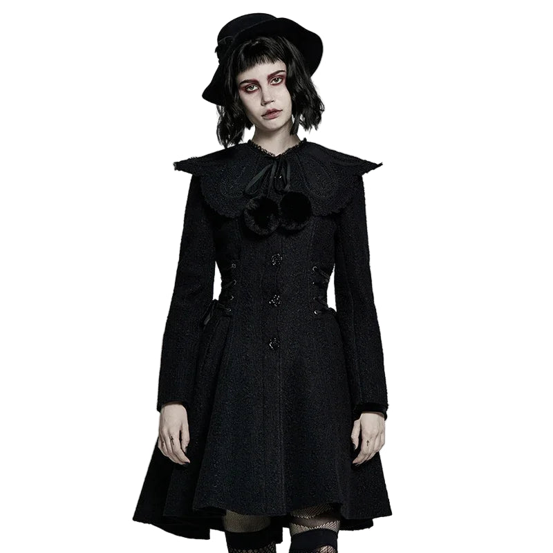 Steampunk Damenmantel Puffkragen