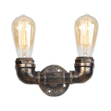 Steampunk Doppelrohr Lampe