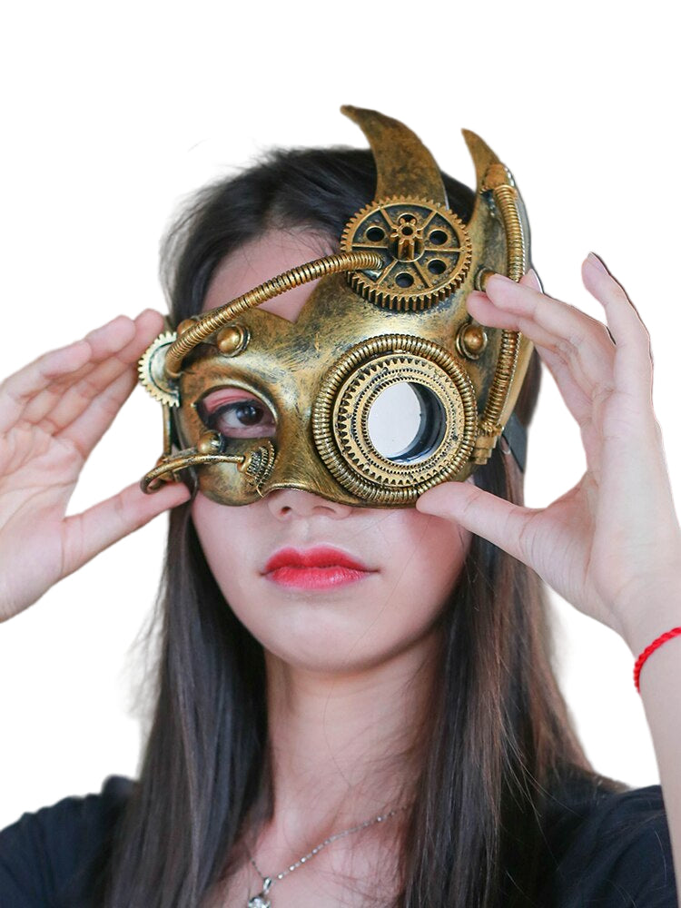 Steampunk Halbgesichtsmaske