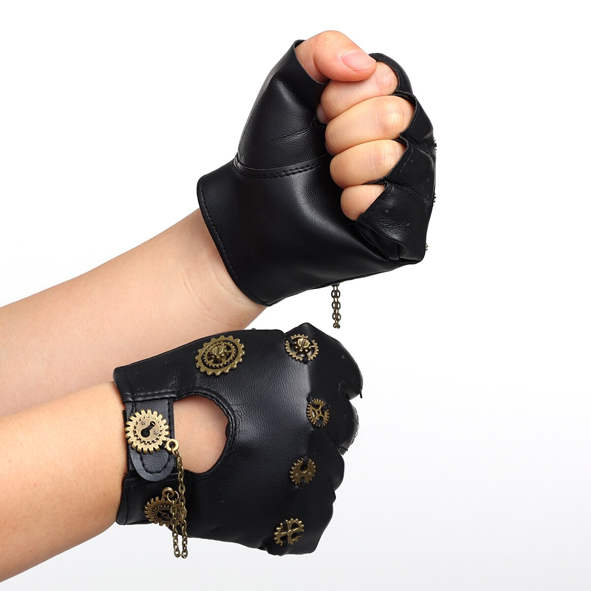 Steampunk Handschuhe mit Ketten