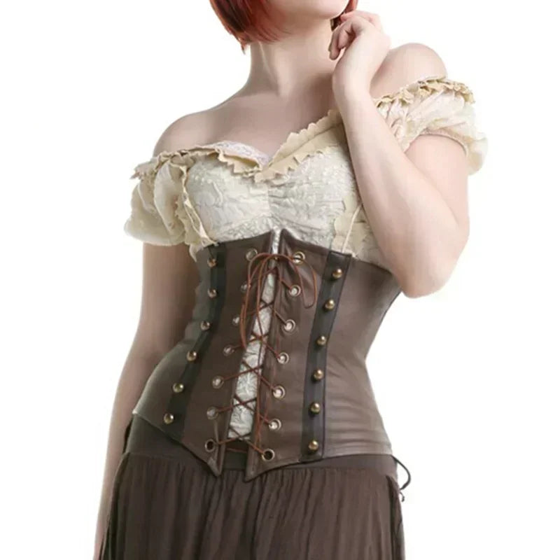 Steampunk Mittelalter Gürtelkorsett