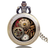 Steampunk Retro Silber Taschenuhr