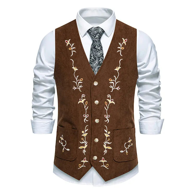 Steampunk Stickerei Weste