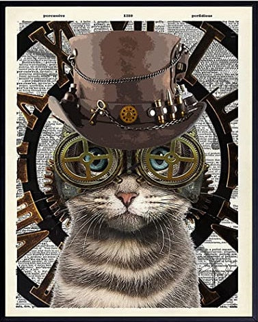 Steampunk Taucher Katze Bild