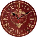 Steampunk Vintage Rote Wanduhr