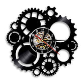 Steampunk Vinyl Wanduhr