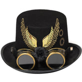 Steampunk Zylinder mit Goldenen Flügeln