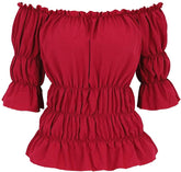 Viktorianische Schulterfreie Bluse