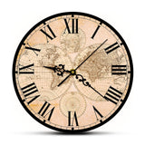 Steampunk Antike Karten Wanduhr