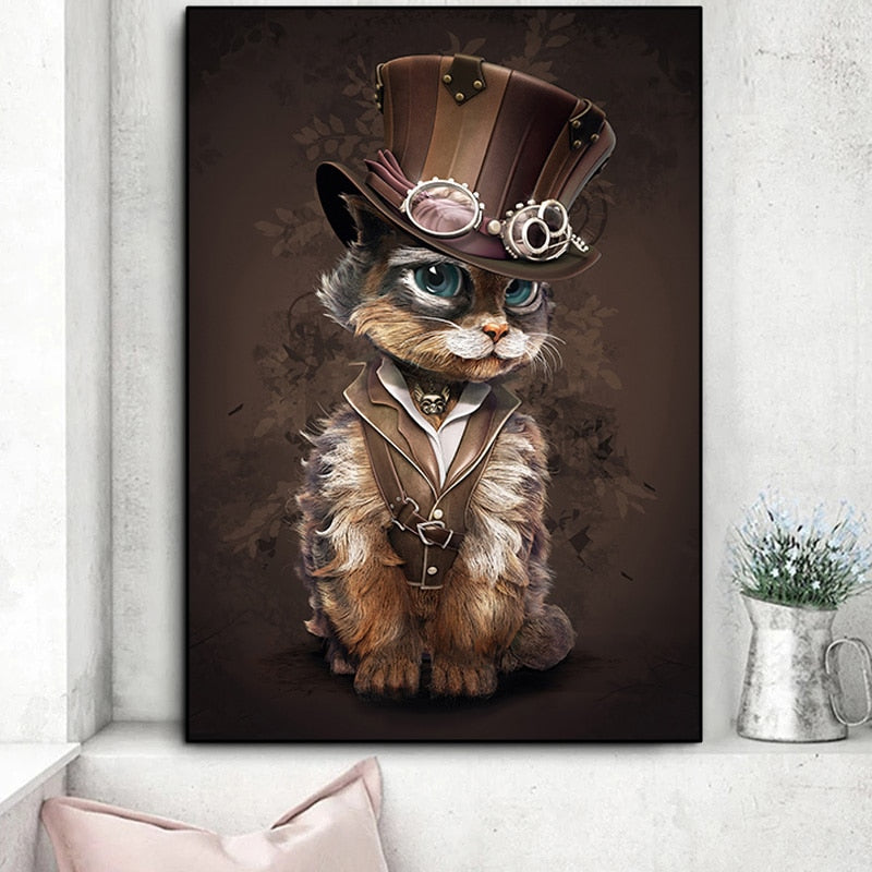 Steampunk Katze Bild