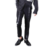 Steampunk Nietenhose Schwarz