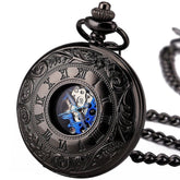 Steampunk Obsidian Taschenuhr