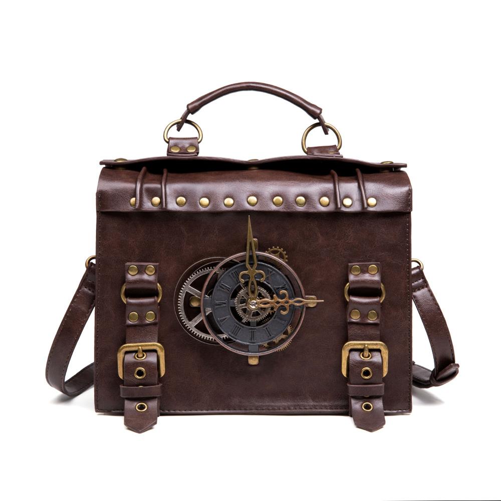 Steampunk Tasche mit Uhr