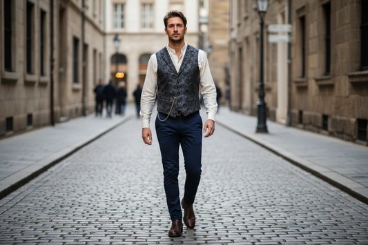 Wie trägt man eine Weste als Mann?