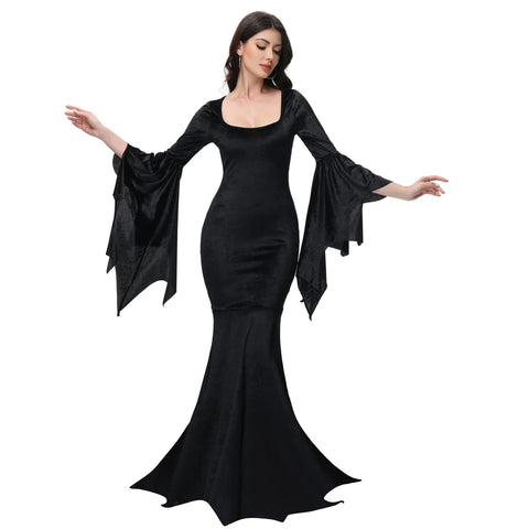 Elegantes Schwarzes Gothic Abendkleid