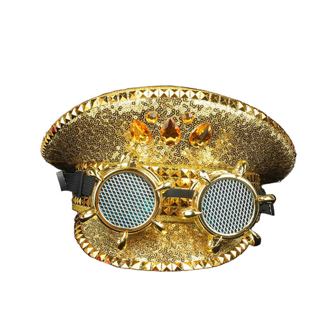 Goldener Steampunk Offiziershut