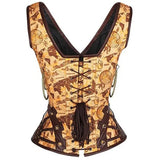 Goldenes Steampunk Overbust Korsett
