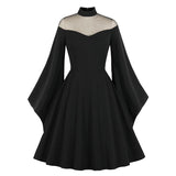 Goth Kleid mit Trompetenärmeln