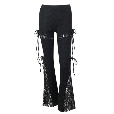 Gothic Dunkle Spitzenhose
