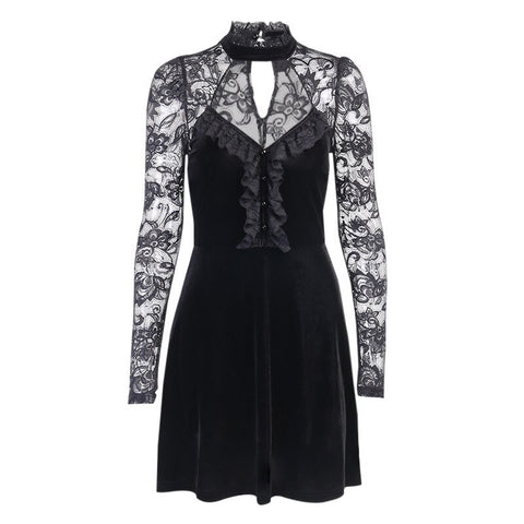 Gothic Kleid Langarm