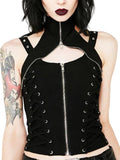 Gothic Reißverschlussbluse