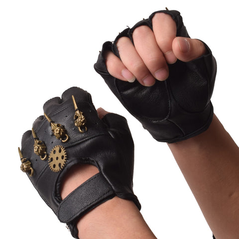 Steampunk Vogel Totenkopf Handschuhe