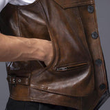 Steampunk Klassische Lederweste