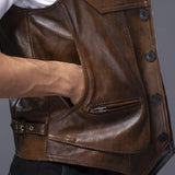 Steampunk Klassische Lederweste