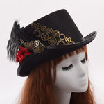 Steampunk Zylinder mit Zahnrädern und Federn
