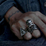Steampunk Kraken Totenkopf Ring